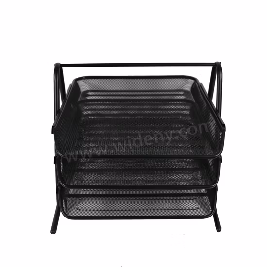 고품질 메쉬 오피스 문구 용품 책상 종이 파일 트레이 주최자